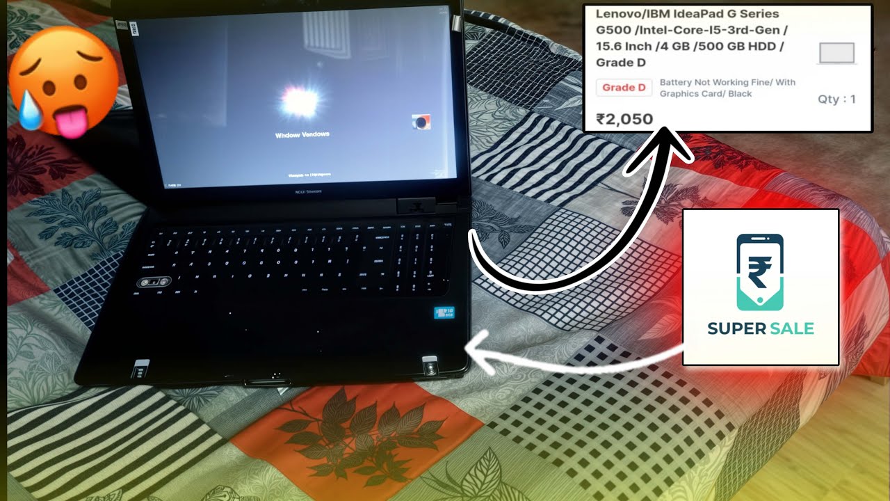 Lenovo Laptop ₹1,999🤯 Grade D (4GB/500GB) Cashify Super Sell Unboxing  #unboxing #cashifysupersale