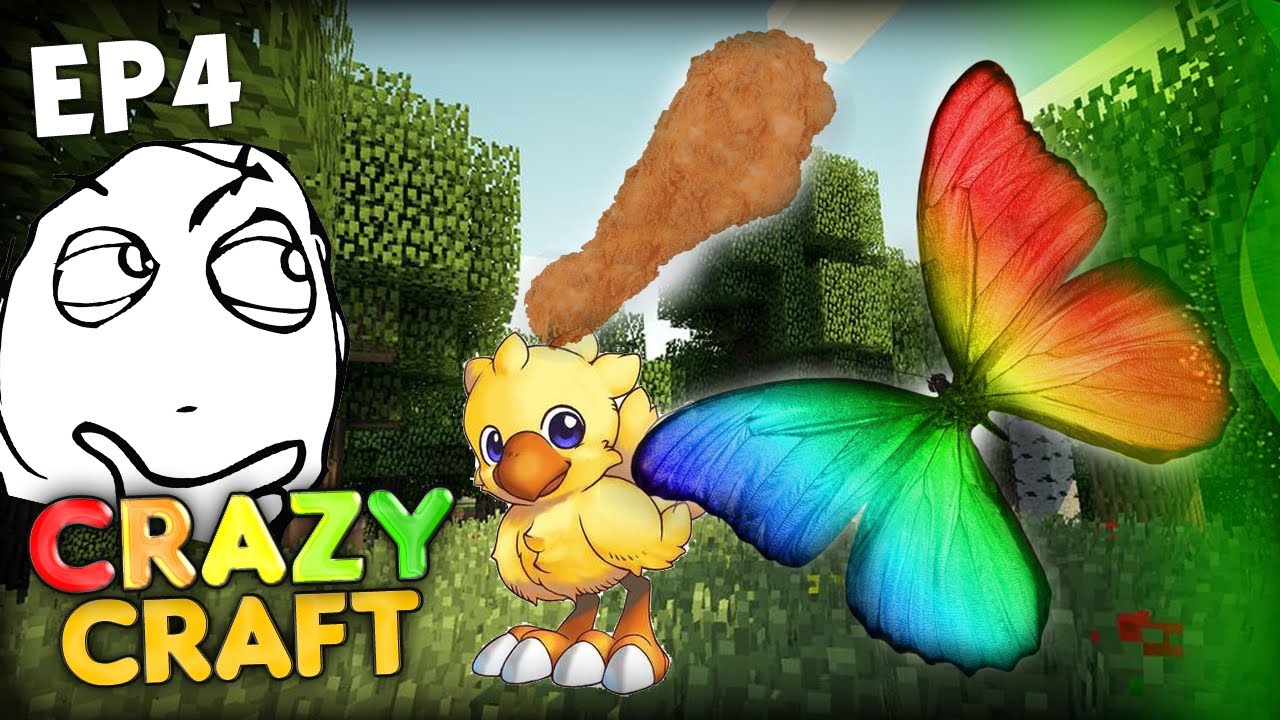 I ATE THE CHOCOBO AND IT WAS DELICIOUS - Minecraft CrazyCraft 2.0 Ep 4 (Minecraft Mods)