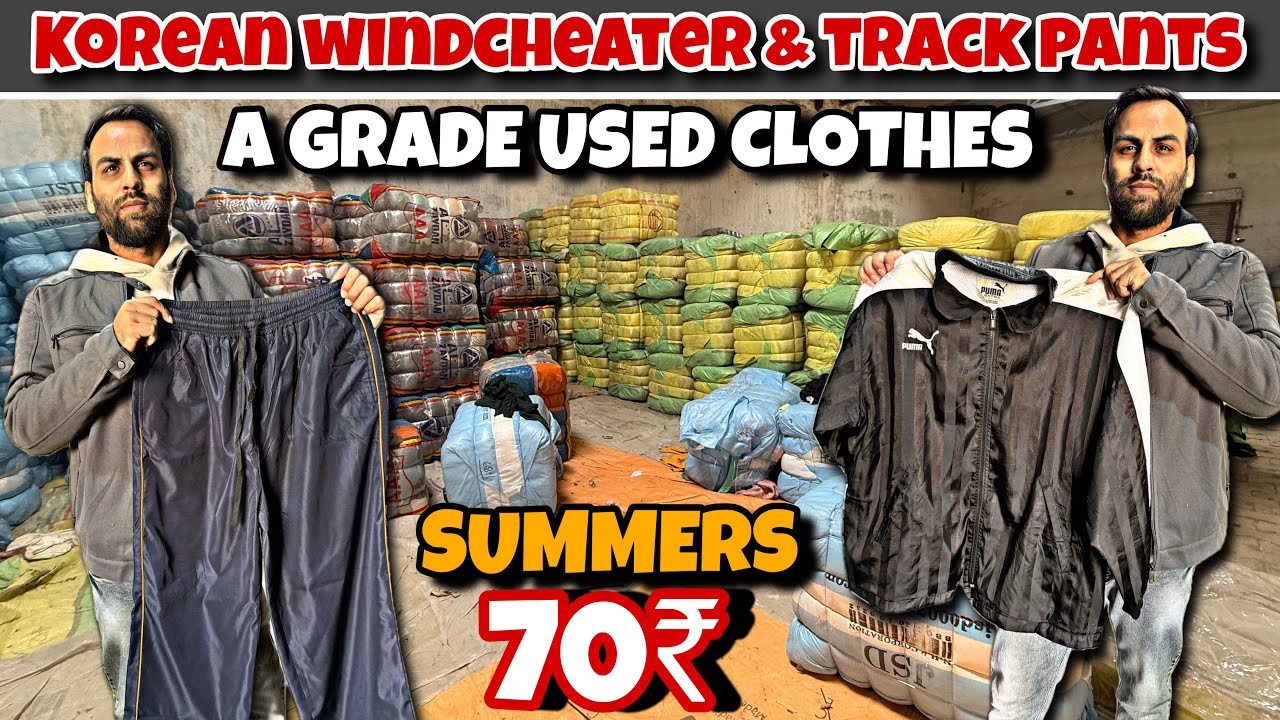 Korean light weight windcheater & summers TRp pajama , track pants bale || export surplus clothes 