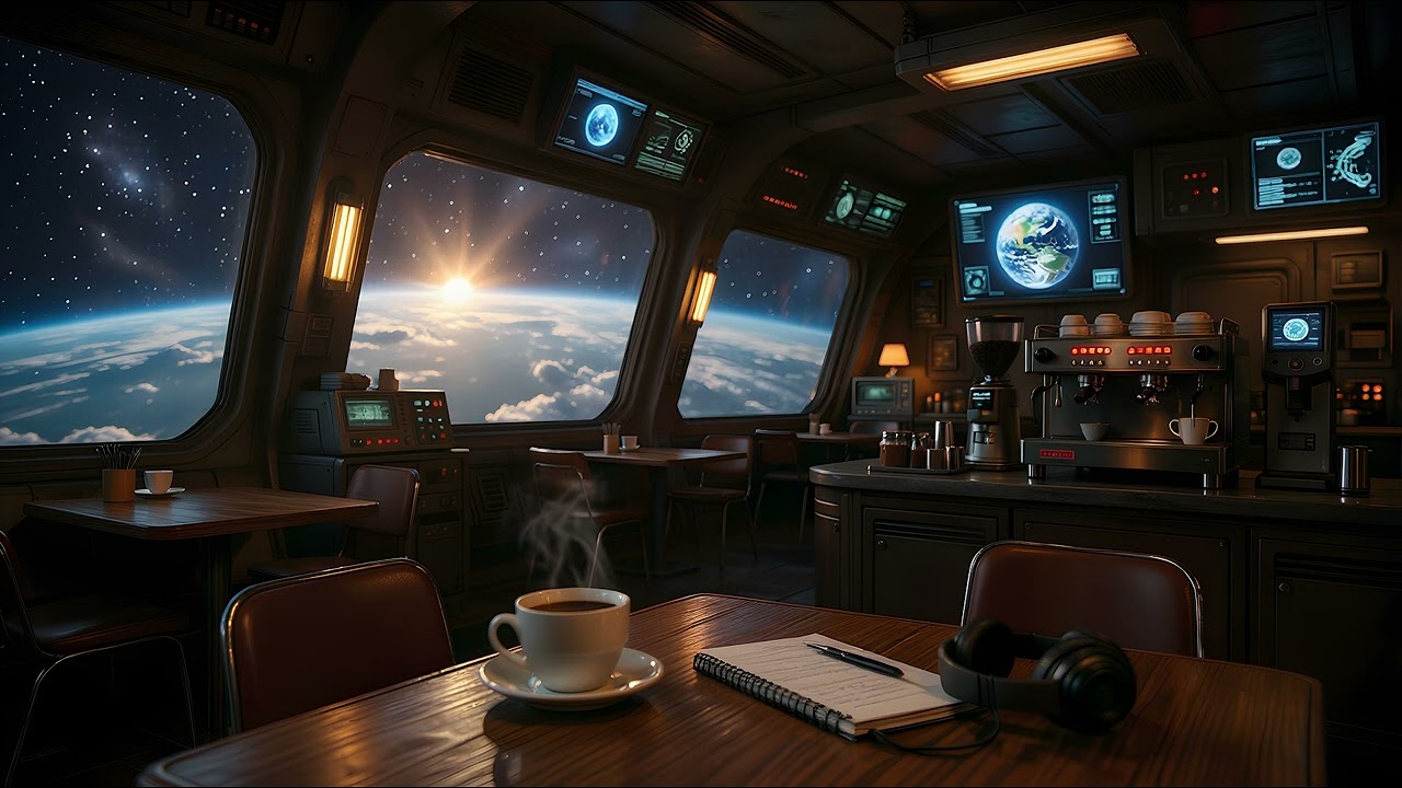 STELLARIUM CAFÉ Vol.1: TERRA STATION | 30 MIN for Study, Work & Focus | Sci-Fi Ambient Music