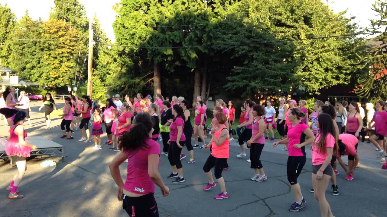 Zumba block party for breast cancer