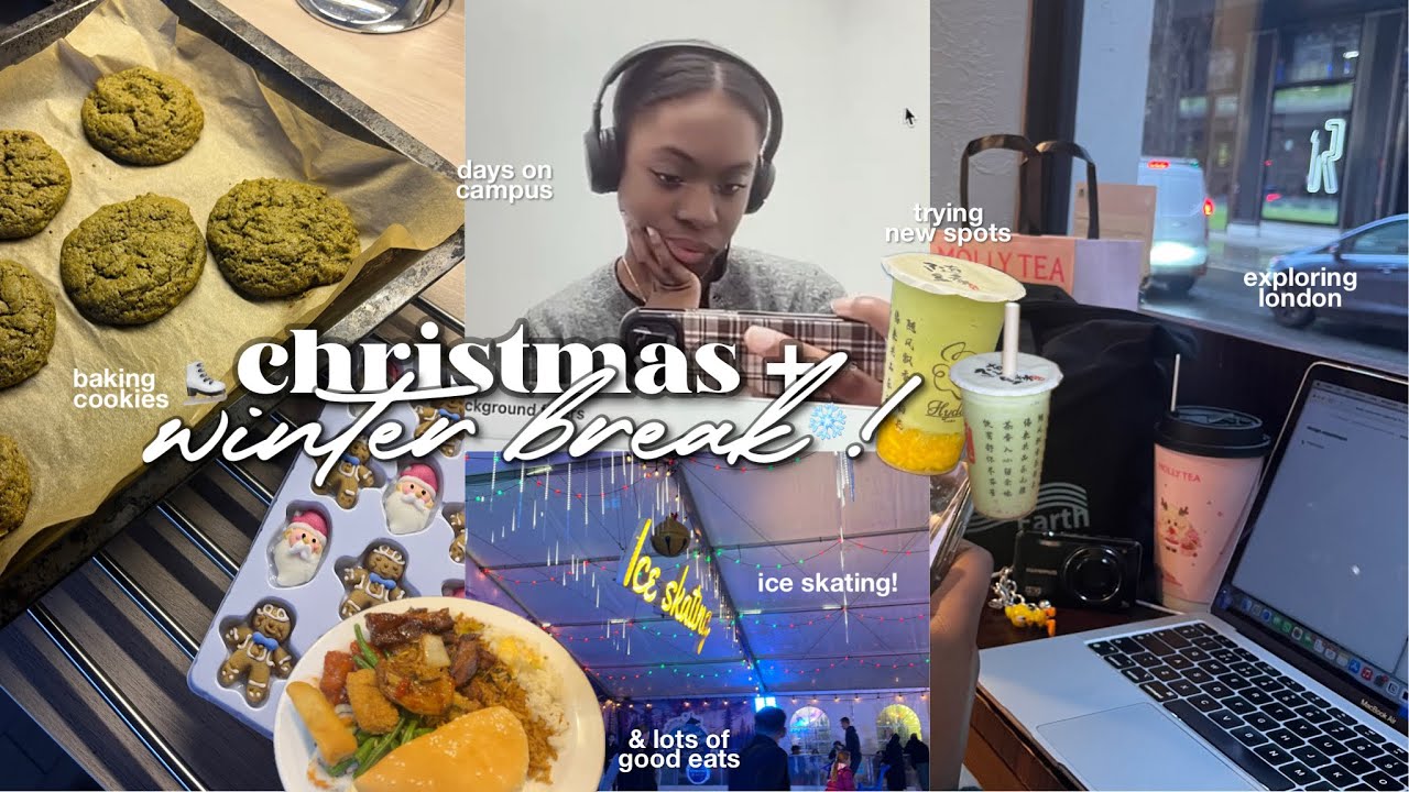 winter break vlog ❄️ baking, ice skating, christmas prep, uni days & friends & getting things done