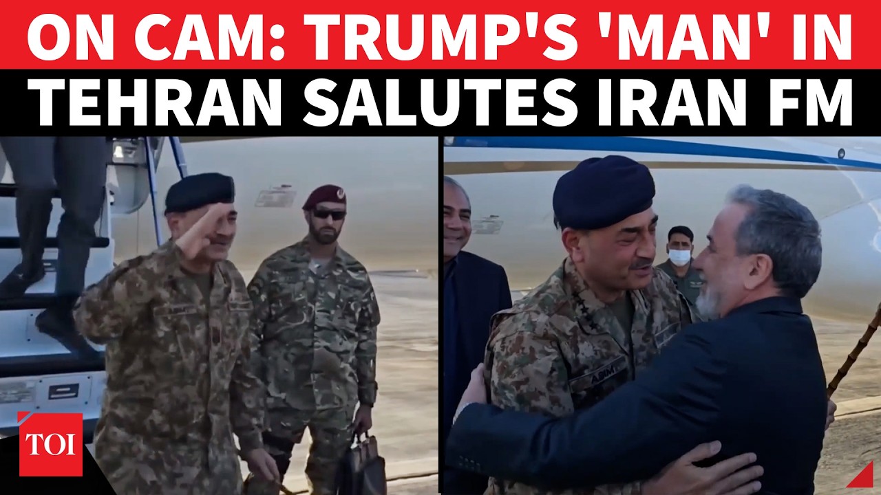 ON CAM: Trump's 'FAVOURITE GENERAL' Lands In Tehran; Salutes Khamenei Aide Araghchi, Gets Tight Hug