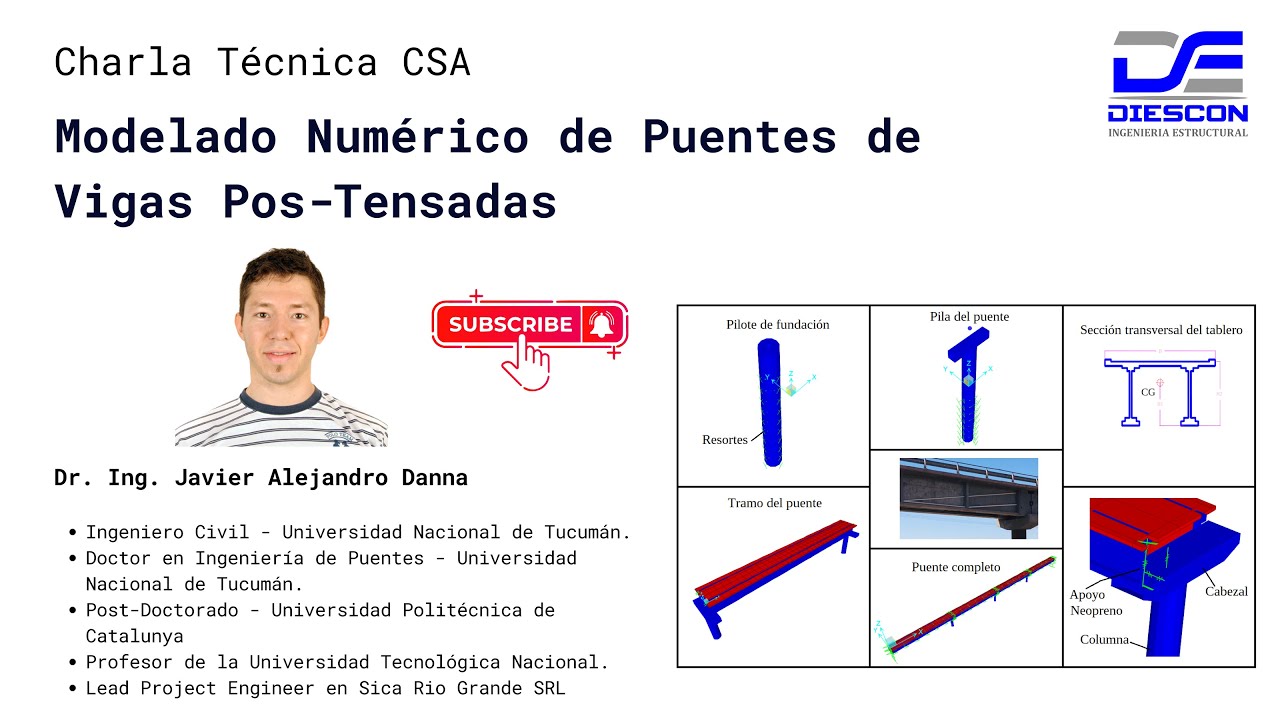 CSA 031: Modelado Numérico de Puentes de Vigas Pos-Tensadas