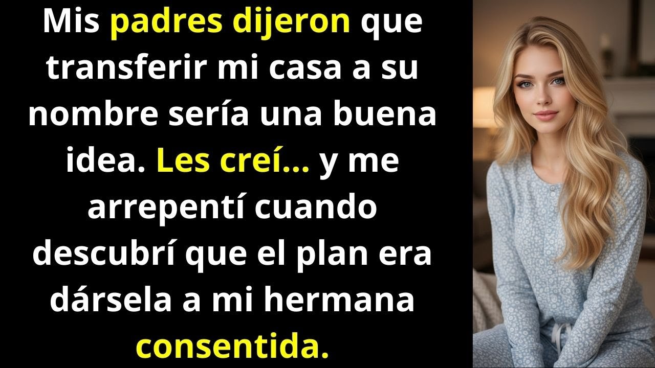 Mis PADRES dijeron que transferir mi casa a su nombre sería una buena idea. Les creí…