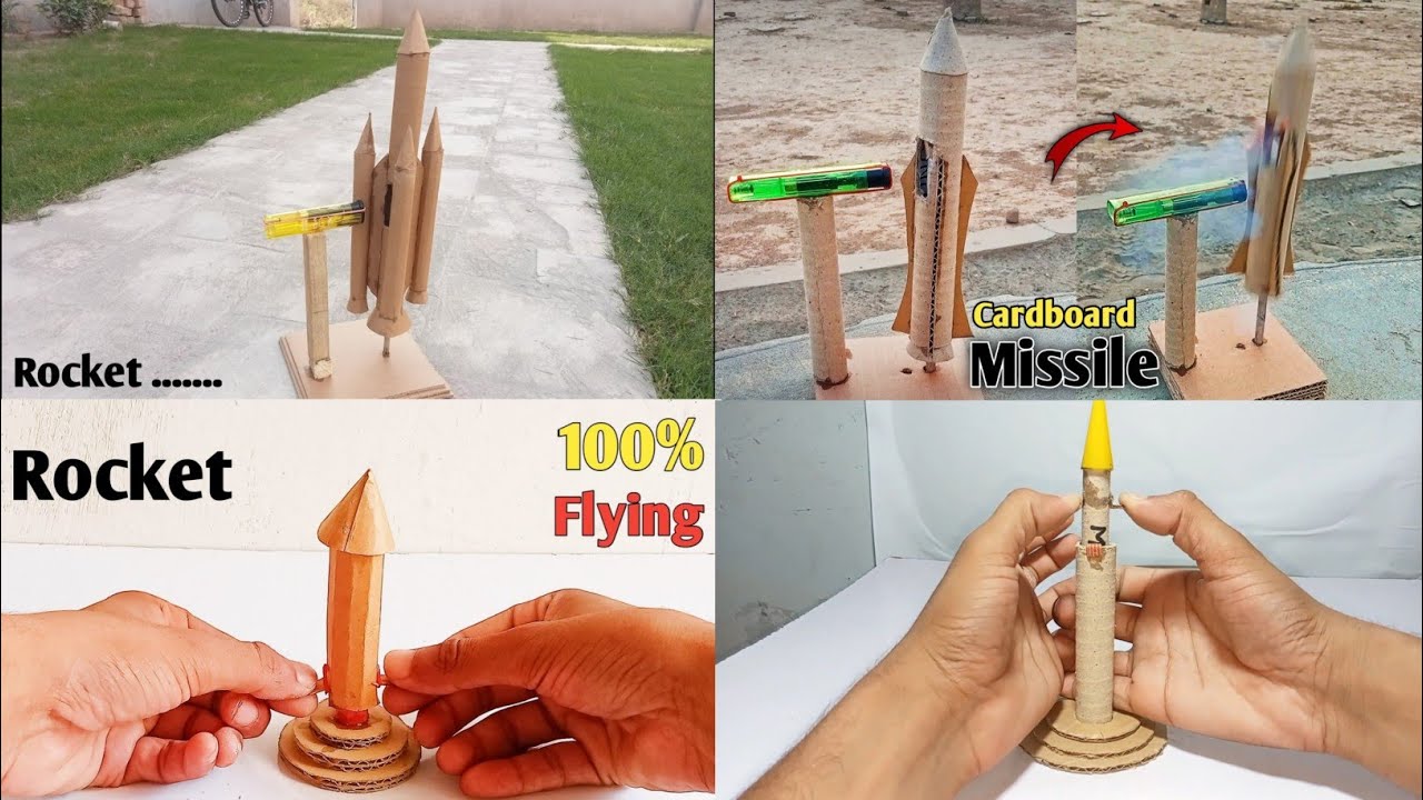 "4" AMAZING CARDBOARD ROCKETS 🚀!