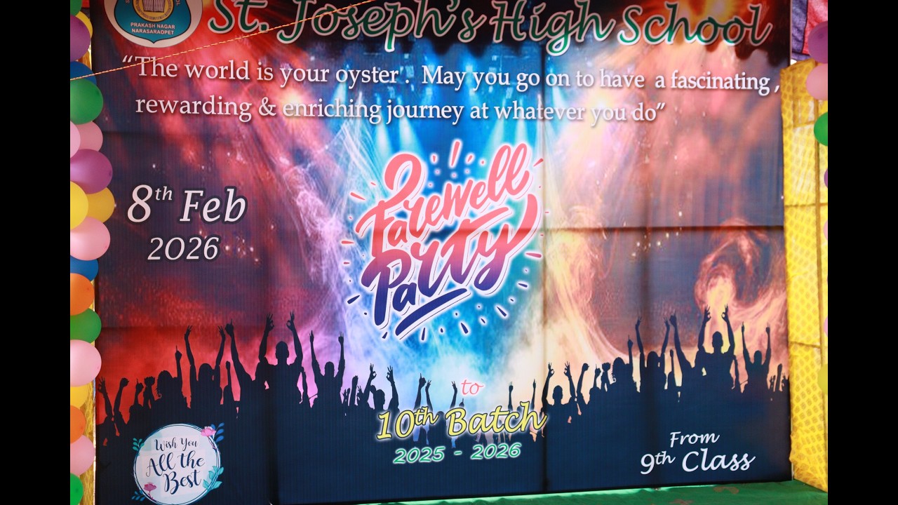 Farewell 2025-26 at St. Joseph's High School, Prakash Nagar, Narasaraopet Part-1