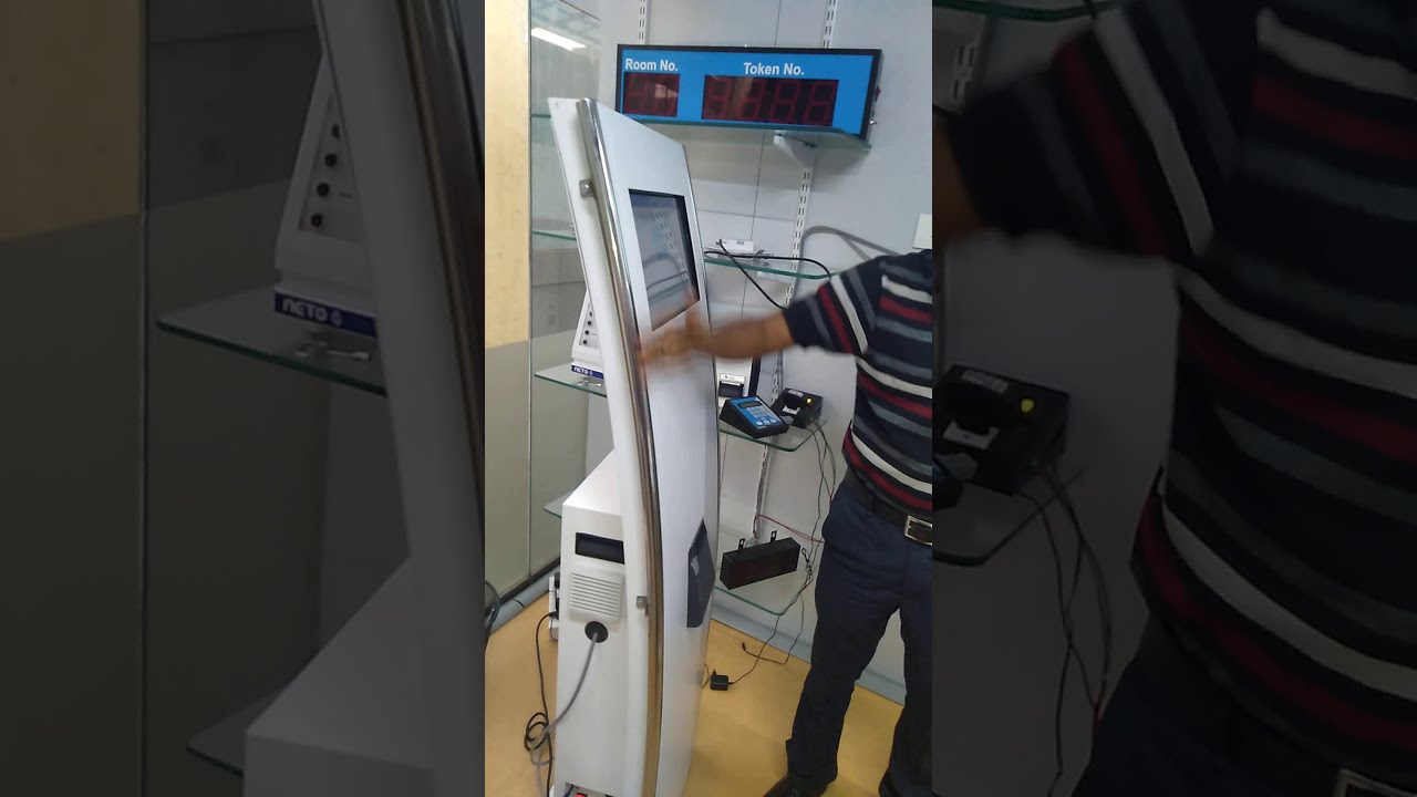 Queue Management System With Touch screen Based For Hospitals