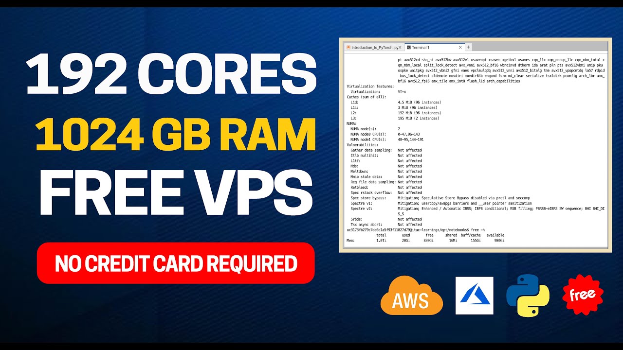 Get VPS with 1TB RAM & 192 CPU Cores (100% Working 2025)