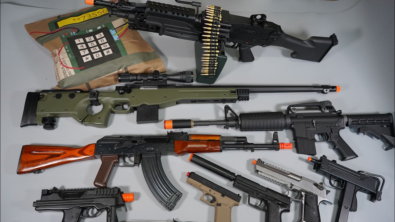 CS2 Weapon AK47 Airsoft ToyGuns and Gold Toy Gun Nerf Gun M4 - Realistic Toy Guns Collection