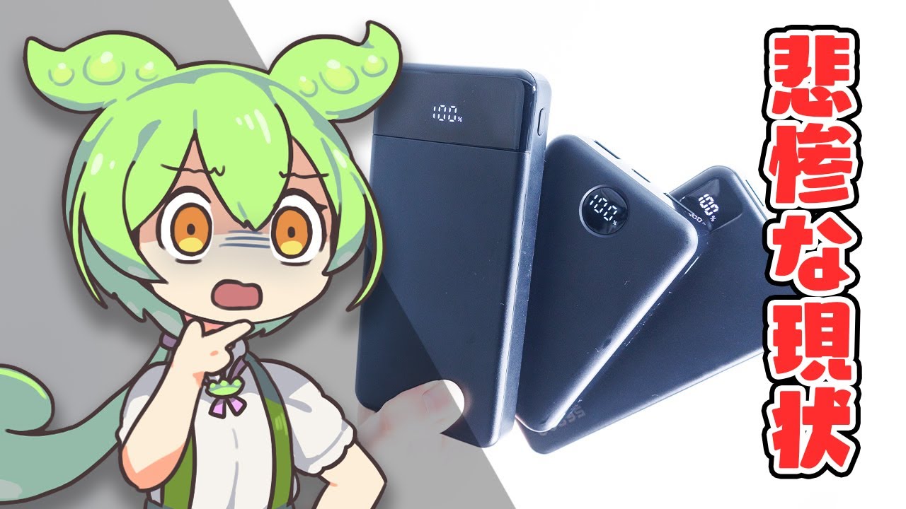 【激安通販&rdquo;Temu&rdquo;の実態】売れ筋の「謎モバイルバッテリー」3つ買って徹底調査。&rdquo;仕様不明&rdquo;だけど大丈夫？(大丈夫ではない)｜ずんだもんと学ぶ「激安商品」の実態 No.76
