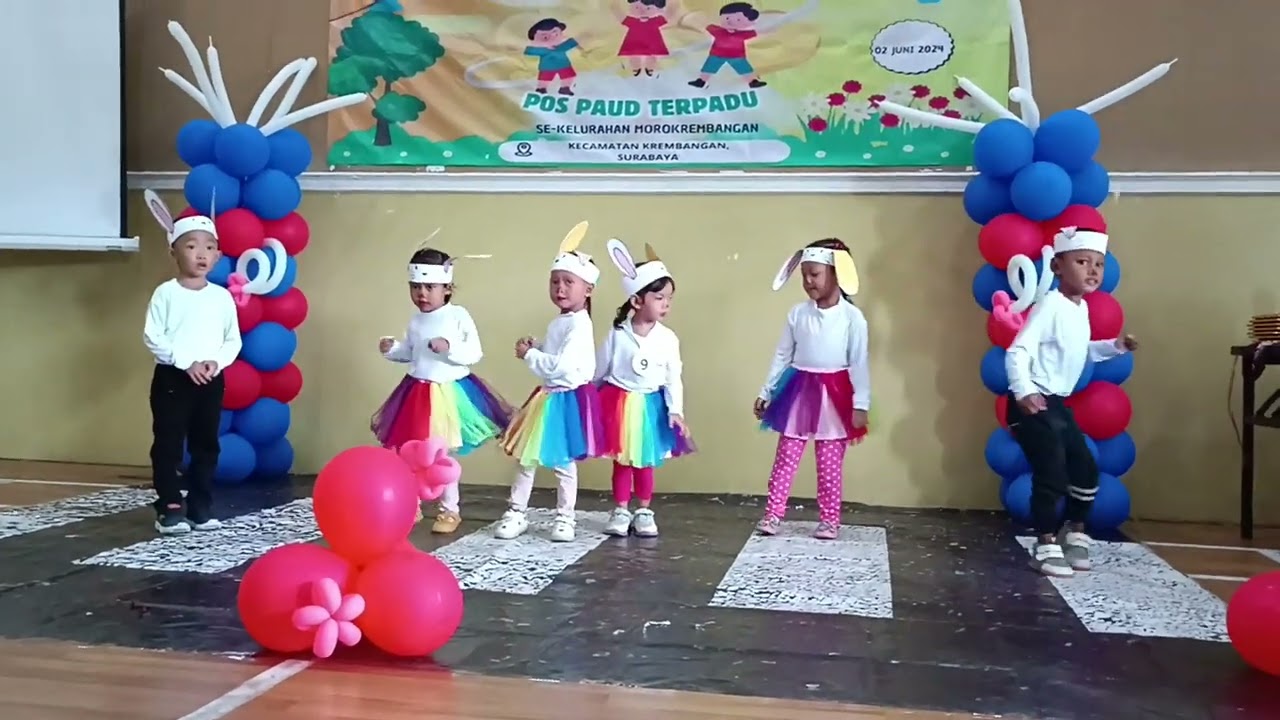 Kreasi tari kelinci anak paud 