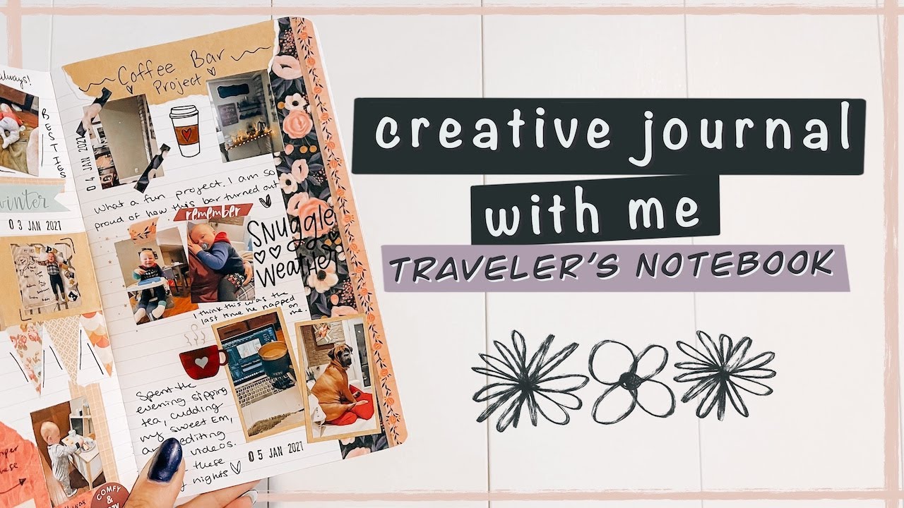 journal with me memory keeping/scrapbooking #3 | traveler's notebook process | creative journaling