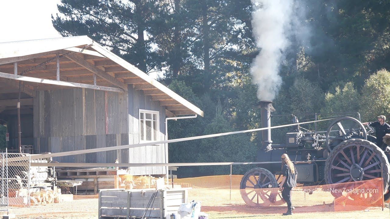 1906 Burrell Traction Engine 2852 Running a Sawmill at Bushtown Waimate's Steam Up 2024