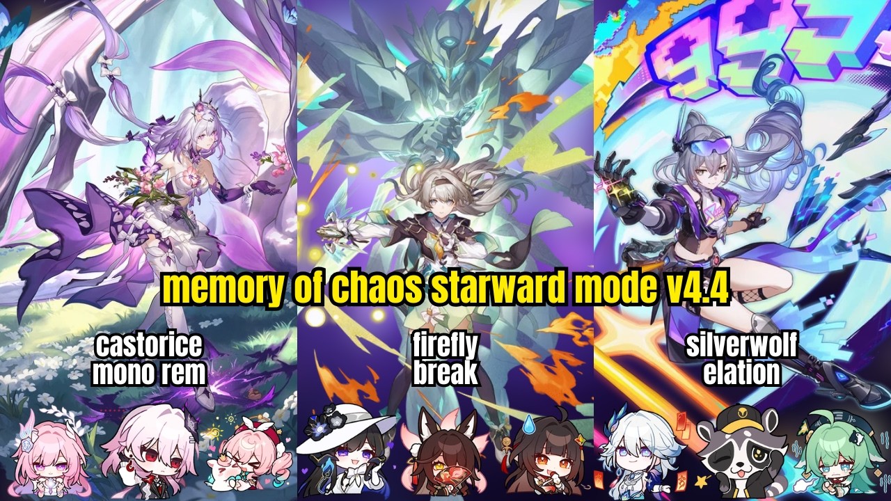 e0s0 castorice, e0s0 firefly, & e0s0 silver wolf lv999 | memory of chaos starward mode v4.4 | hsr #2