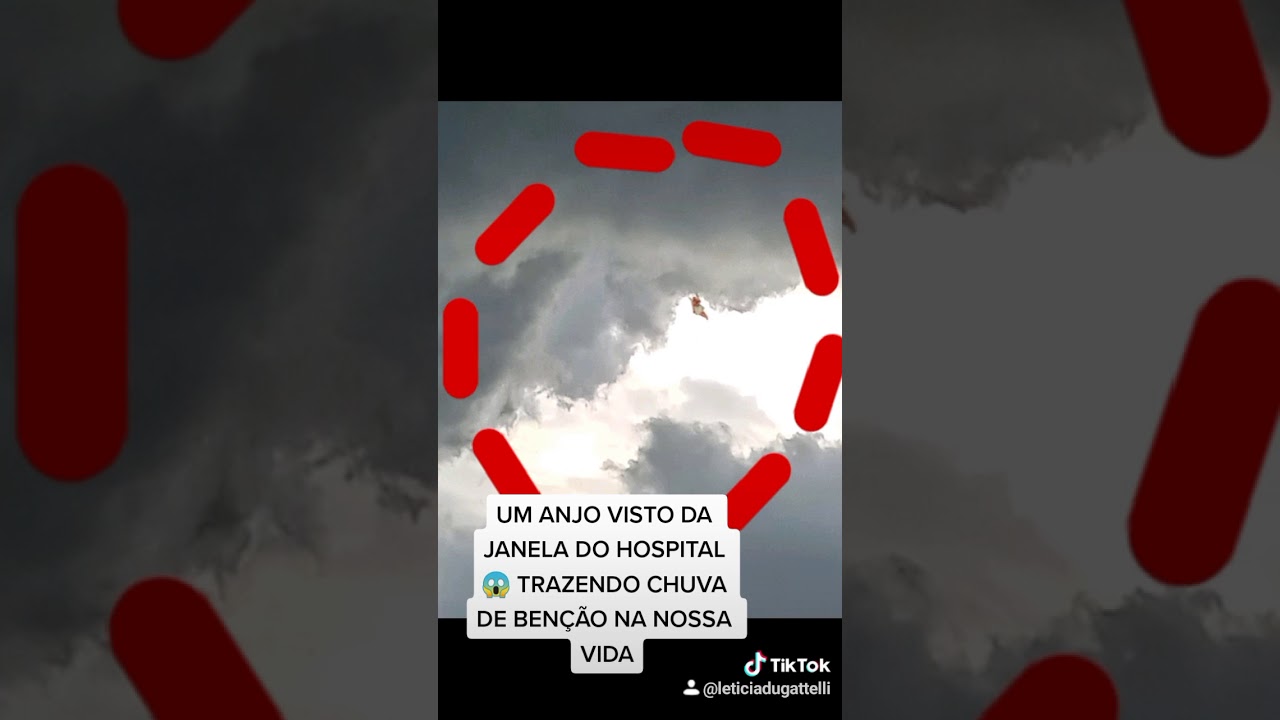 Um Anjo visto no c&eacute;u da janela de um hospital