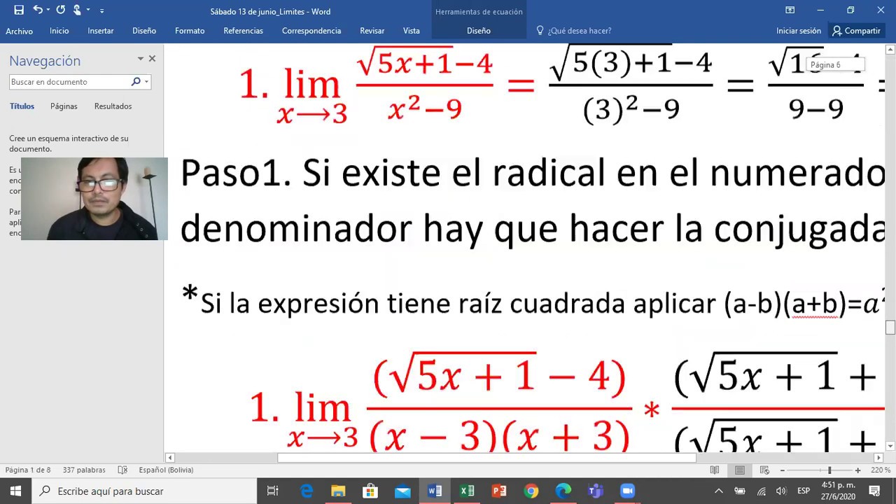Limites indeterminado 0/0 inf/inf , infinito menos infinitos