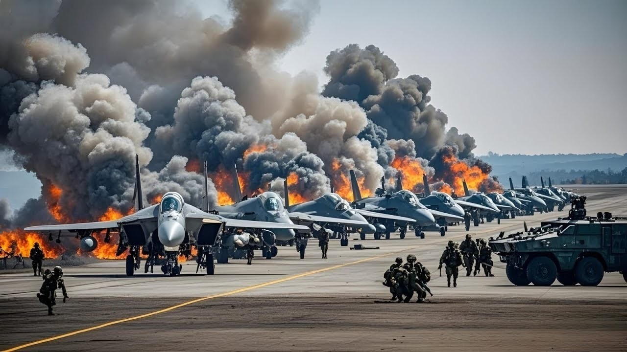 Тотальная война! 40 000 американских истребителей были превращены в пепел от самой смертоносной ядер