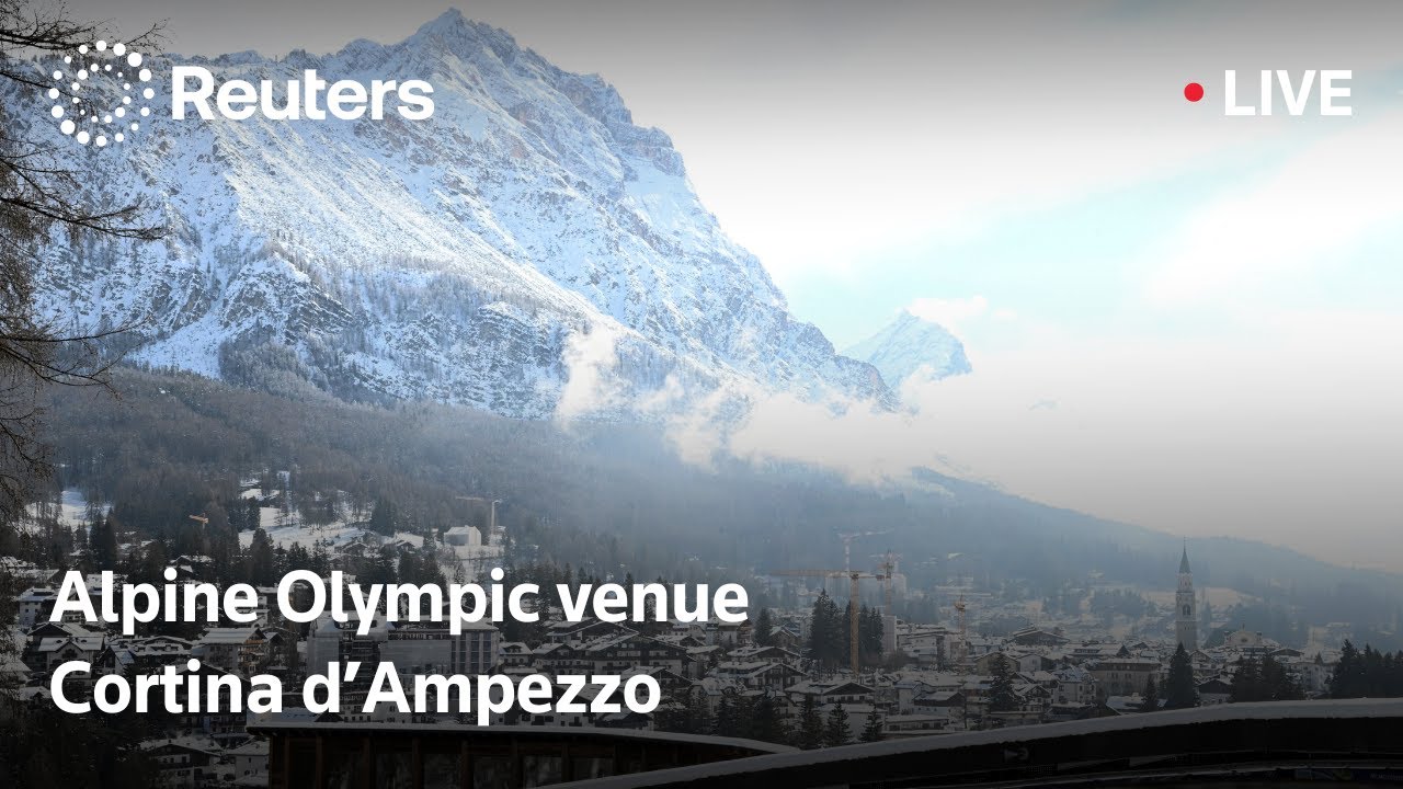 LIVE: The view of the Alpine Olympic venue Cortina d’Ampezzo as the Winter Olympics open