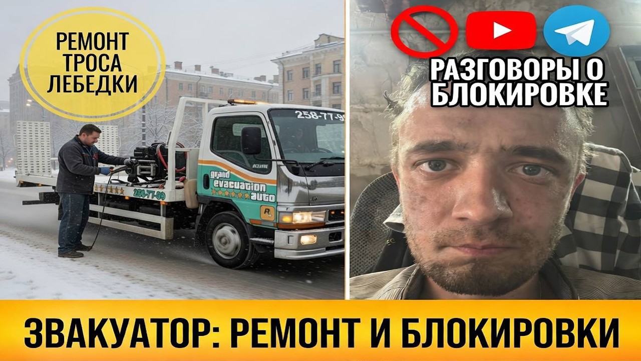 YouTube, Telegram ЗАБЛОКИРОВАЛИ, что дальше? Чиню трос эвакуатора