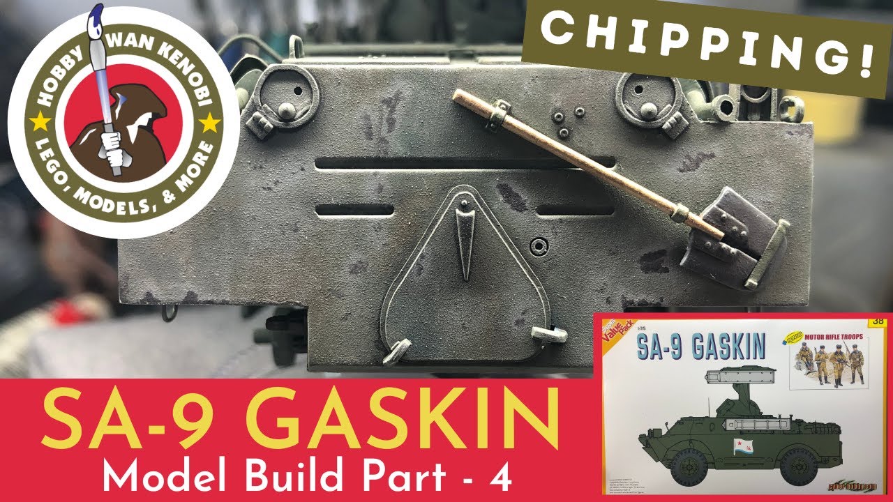 Cyber-Hobby SA-9 Gaskin 1/35 - Part 5, Chipping Effect with Oils