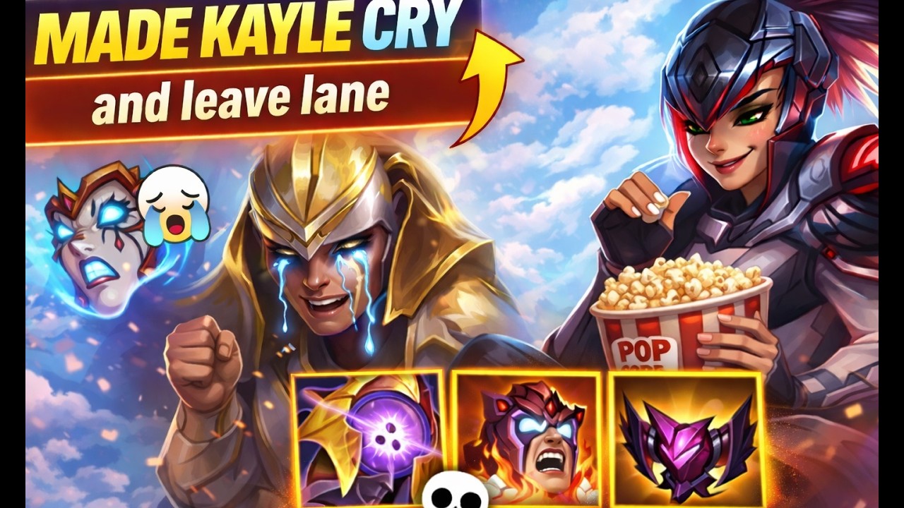 Akali top making enemy Kayle forfiet the lane