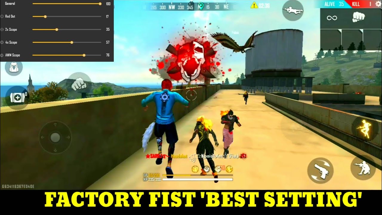 Freefire factory fist fight - Factory Amazing gameplay - factory funny - ff best game - roof - king