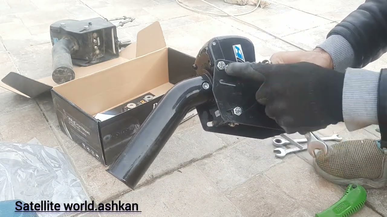 صفر تا صد نصب دیش گردان #ماهواره پارت دوم جزییات مهم موتور #دیش اماده کردن موتور پرمیوم برای نصب دیش