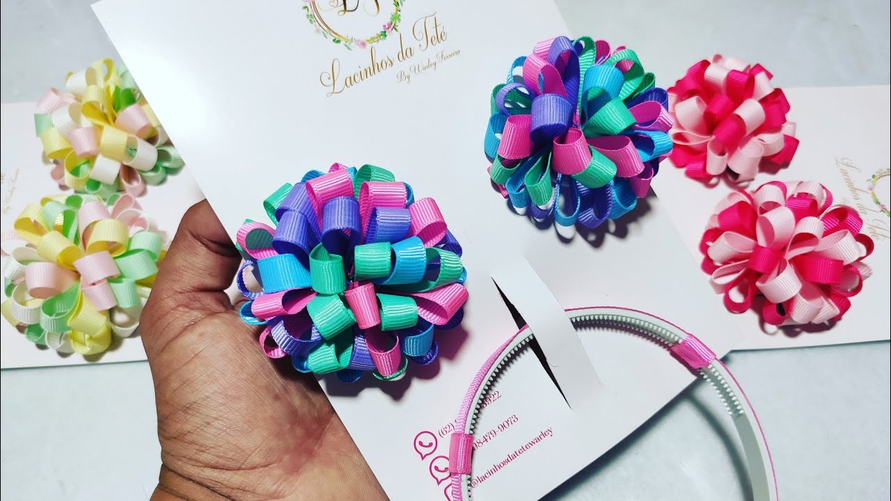 Pompom de fitas. Fácil de fazer. fita n2 🎀