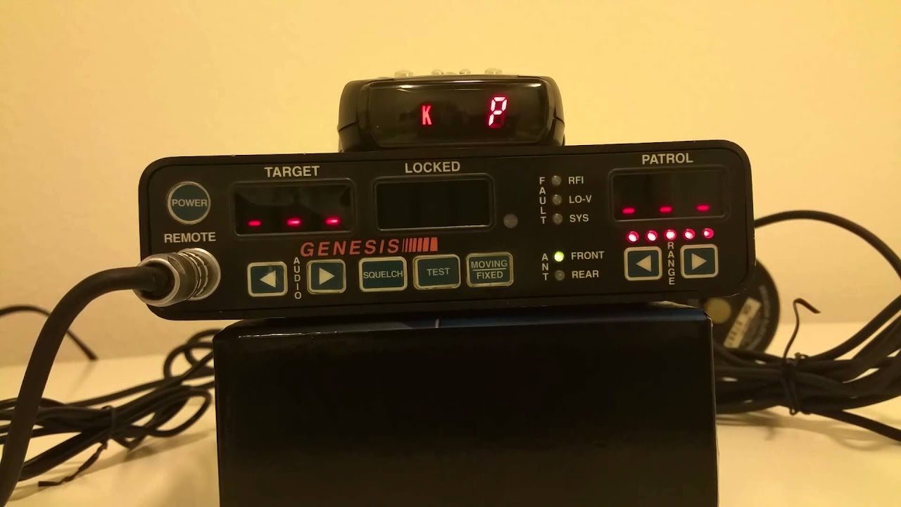 Whistler 1744 Radar Detector K-Band Pulse Against Decatur Genesis I Radar Unit