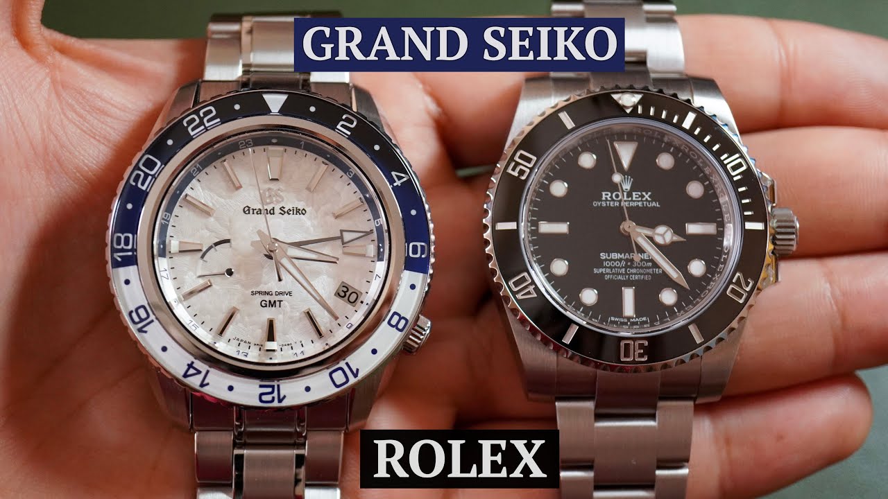 Grand Seiko's new GMT next to Rolex's iconic diver - SBGE275 GMT & Submariner 114060