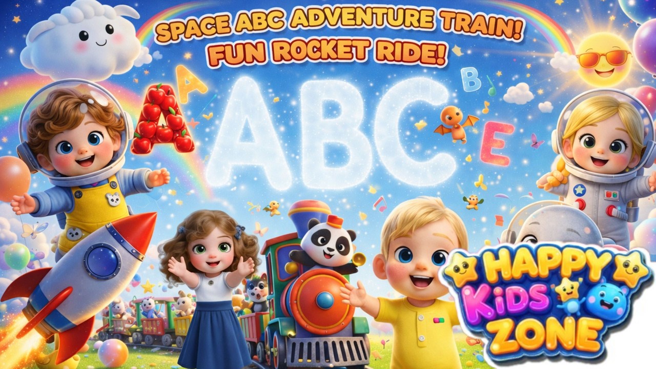ABC Train| Rocket to Space 🚂🚀 Learn Letters, Animals & Fruits | Baby & Friends