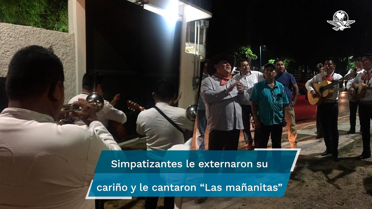 Llevan serenata a AMLO en su quinta de Palenque, Chiapas por su cumplea&ntilde;os