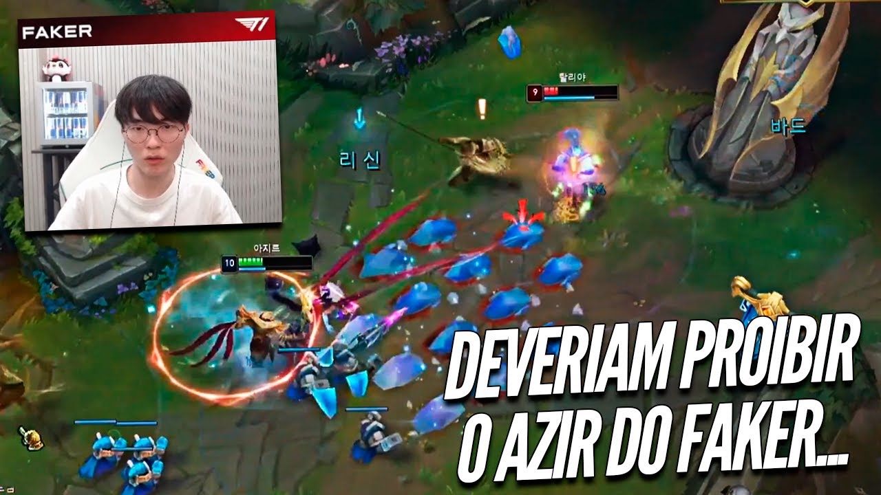 NA TELA do MELHOR do MUNDO, NÃO TEM COMO JOGAR CONTRA O AZIR do T1 FAKER