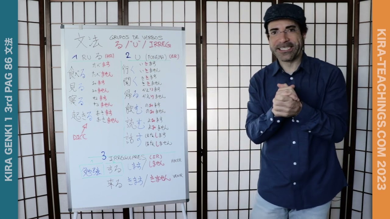 LOS VERBOS EN JAPONÉS: LOS 3 GRUPOS - L3 PAG 86 文法 VERBOS