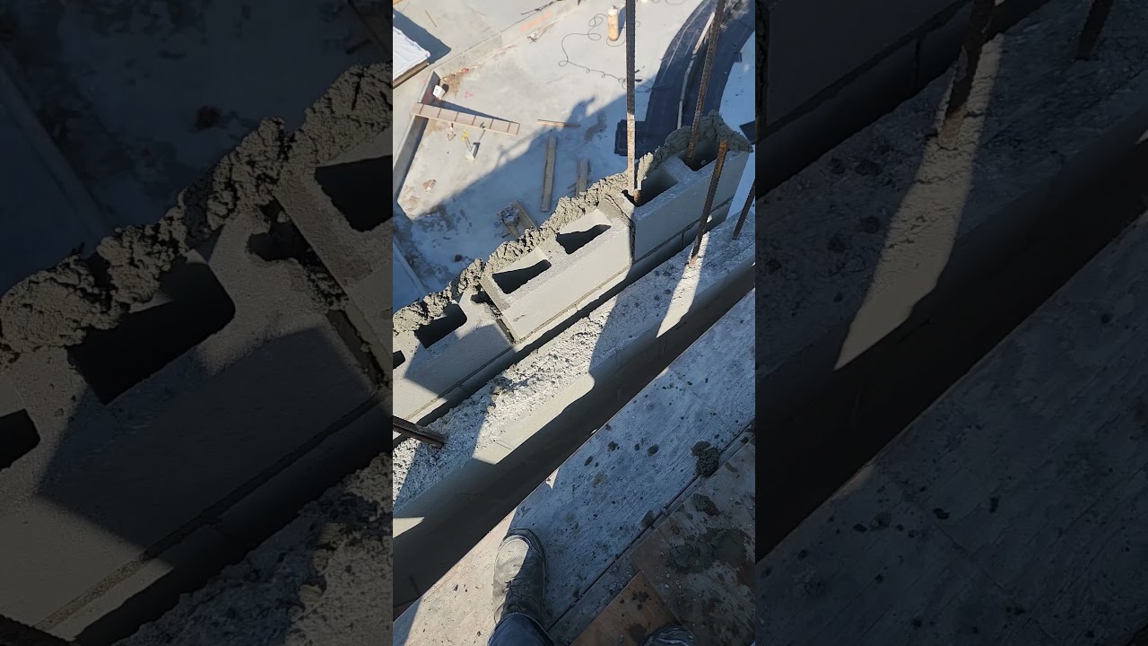 Double 6 inch Block Fire Walls Commercial Masonry Block Work #construction