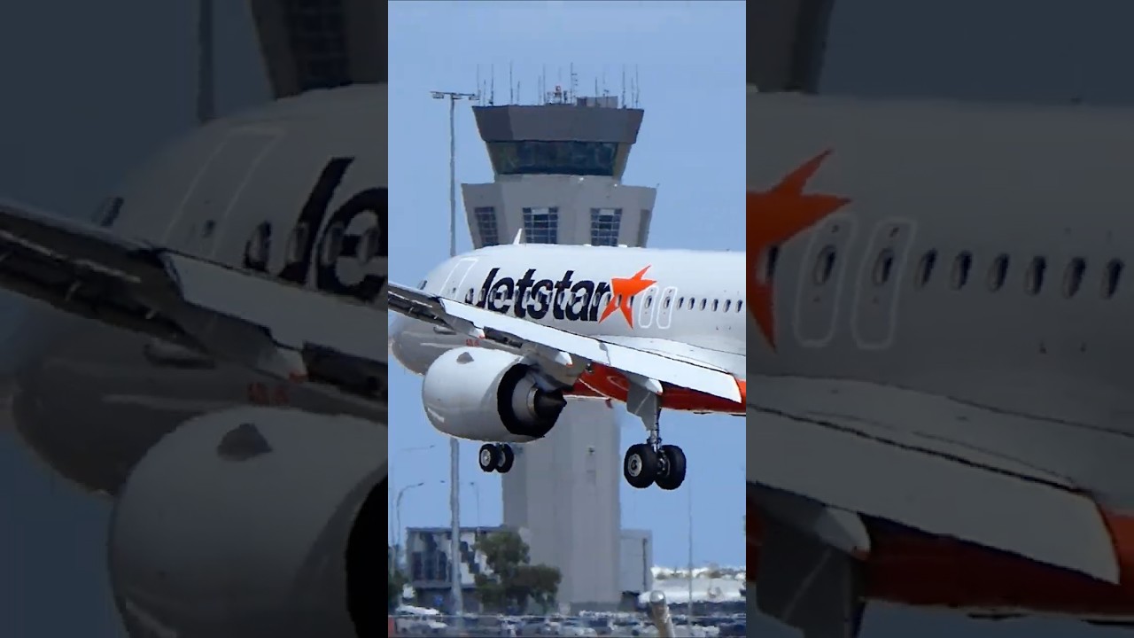 ✈️ 🇦🇺 Brand new Jetstar A320 landing at Adelaide.  #adelaideairport #jetstar