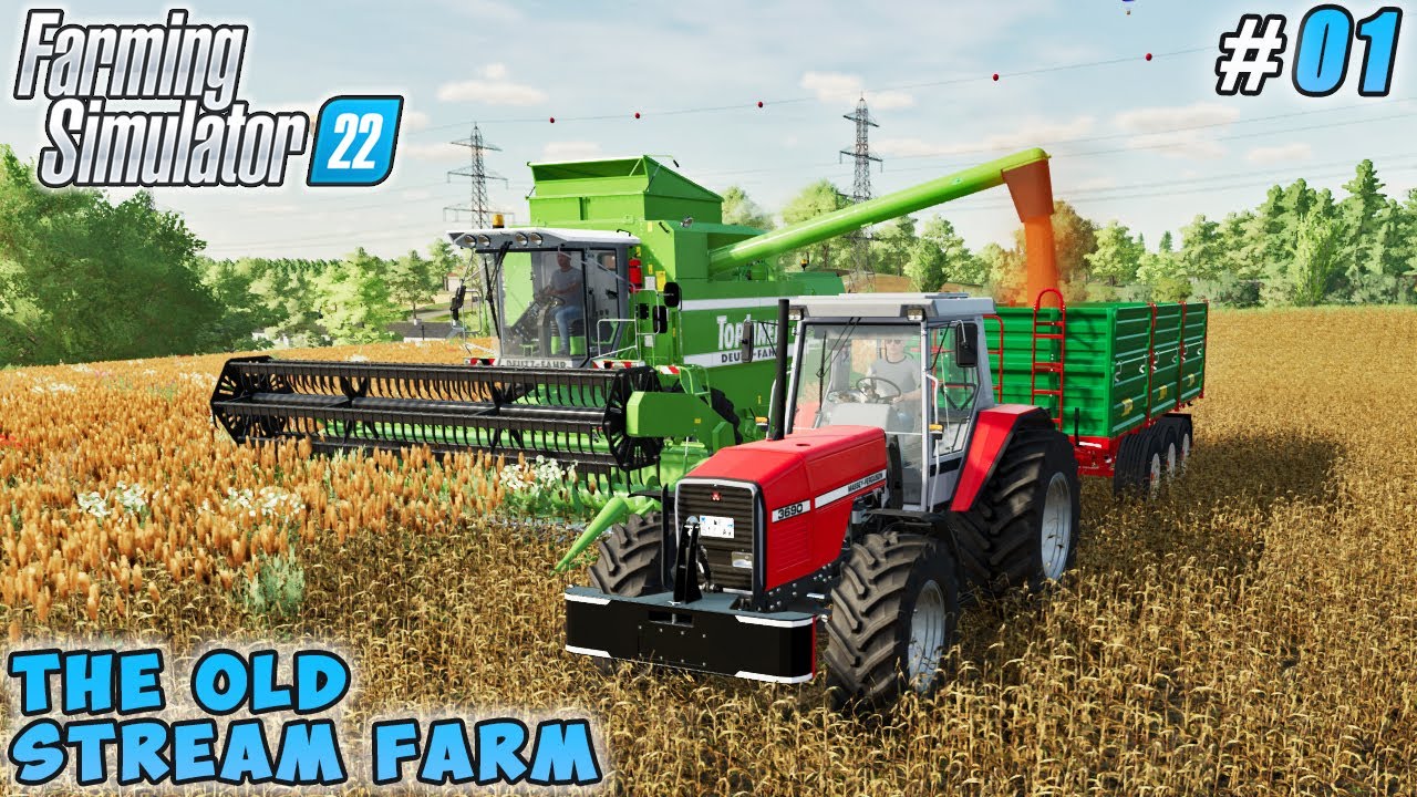 Harvesting sorghum, planting corn, sowing barley | The Old Stream Farm | Farming simulator 22 |  #01