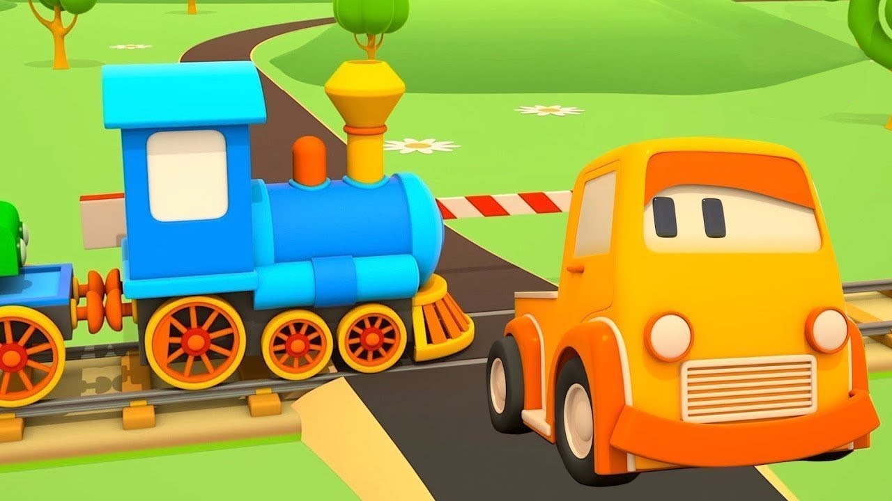 Die Schlauen Autos - Kinder Cartoon auf Deutsch - Die Bahnschranke ist kaputt.