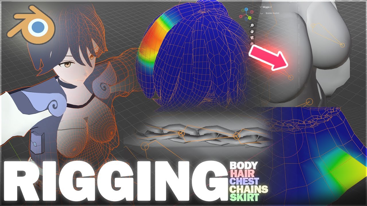 Blender: How to Rig EVERYTHING ( ͡° ͜ʖ ͡°) Anime Styled Character (Rig Hair, Chest, Clothes, etc.)