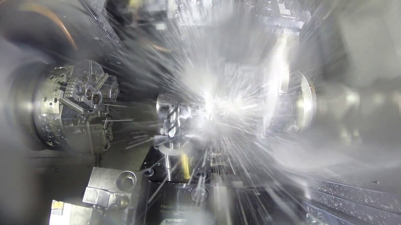 Spheroidal Graphite Iron Crankshaft Turning on a Nakamura WT-300