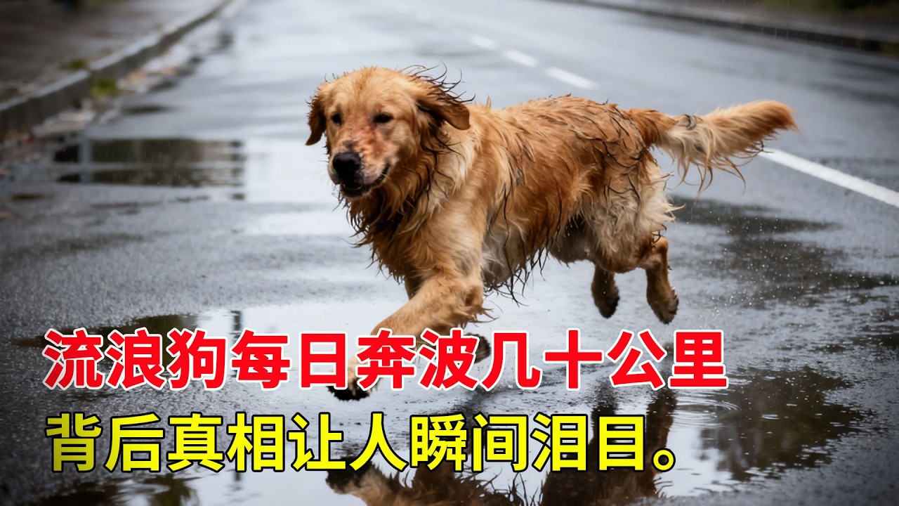 流浪狗每日奔波幾十公里風雨無阻，城市深山間往返成日常，背後真相讓人瞬間淚目。