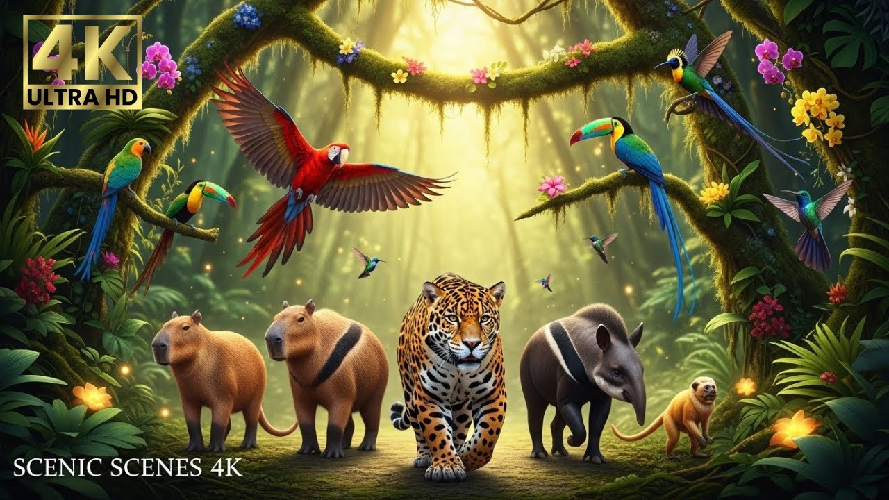 Jungle Kingdom 4K &ndash; Animals That Call the Amazon Their Home | 60FPS Ultra HD
