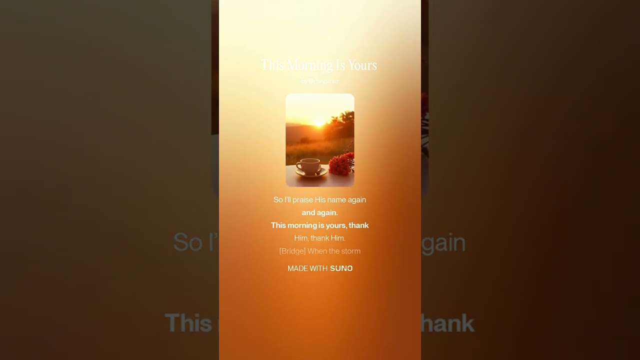 This Morning Is Yours #gospel #emo #rap #soulfulmusic #inspirational #rnb #synth