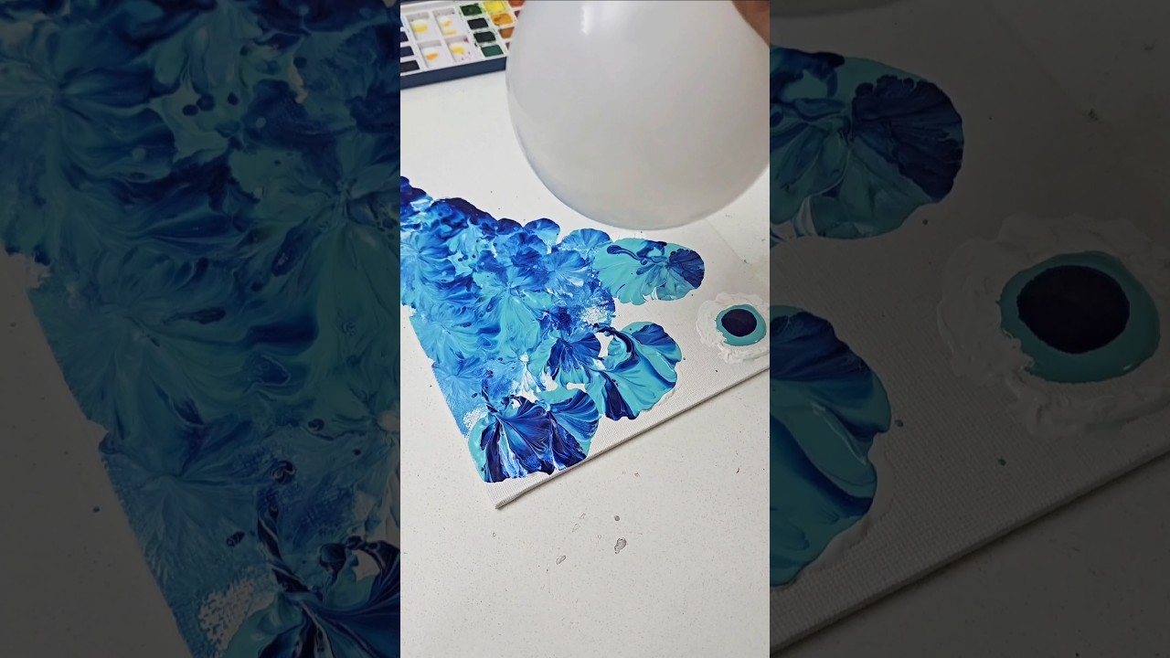 Painting with Balloon 😱🎈 #shorts #art