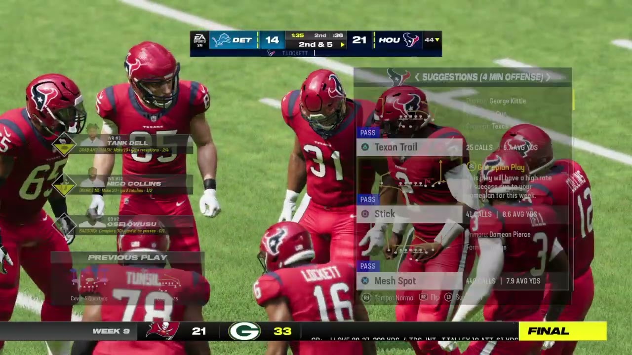 Madden NFL 24 Texans Franchise Season 4 Week 9