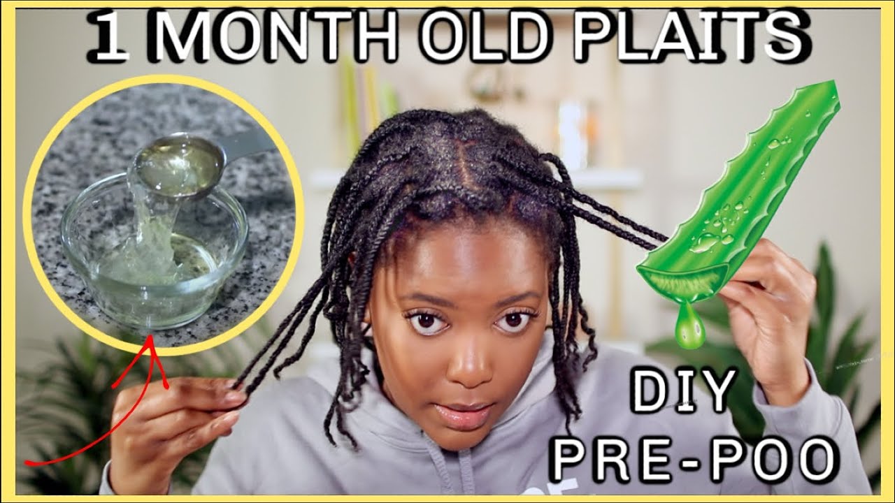 TAKING DOWN 1 MONTH OLD BRAIDS + DIY ALOE VERA PREPOO | KandidKinks