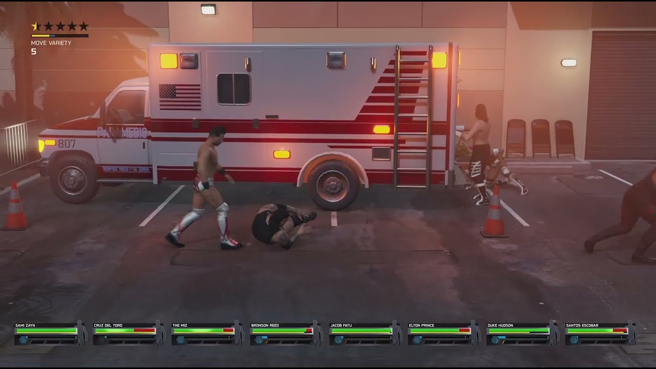 Brawl fight 8 men