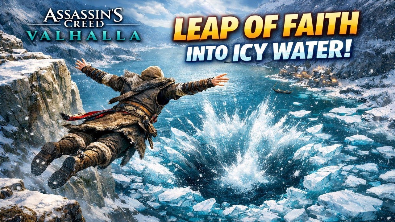 Assassin’s Creed Valhalla | Leap of Faith into Icy Water ❄️