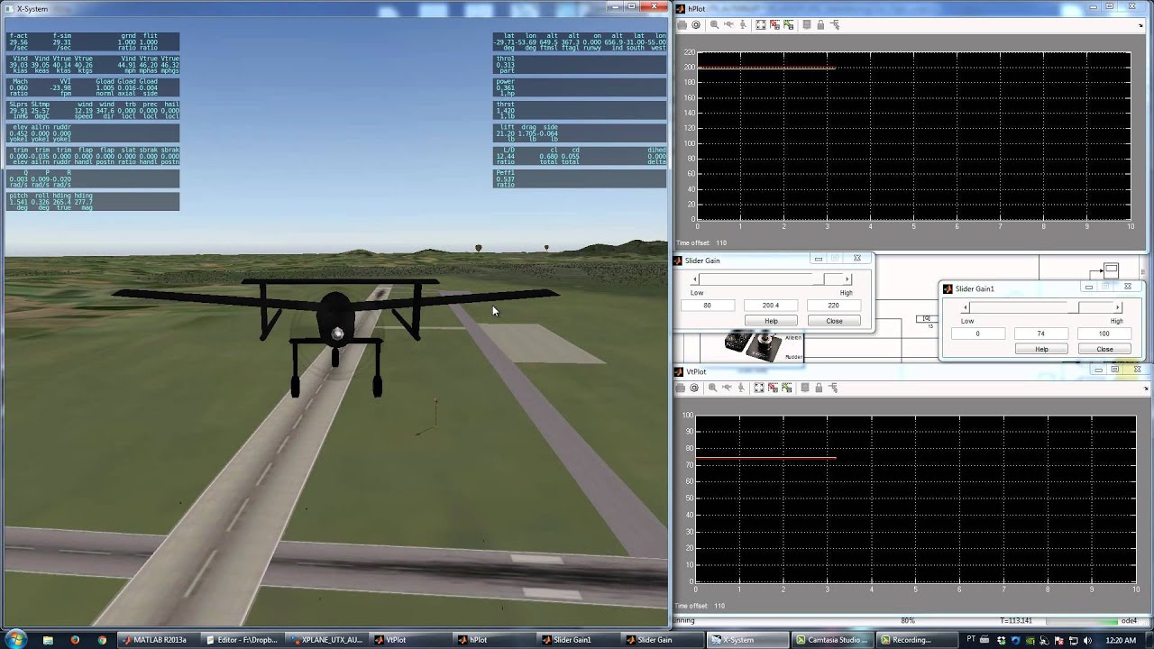 UAV Autopilot (MATLAB/SIMULINK + X-PLANE)